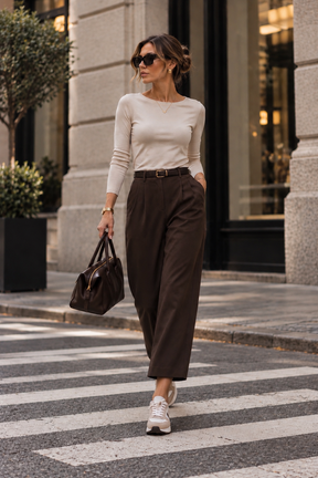 Spodnie damskie BETI Brown