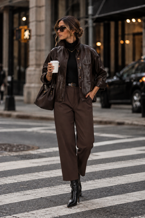 Spodnie damskie BETI Brown