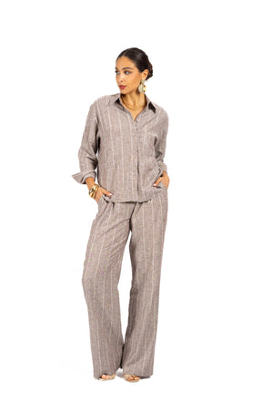 Komplet z lnu GOLDEN Brown