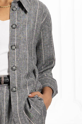 Komplet z lnu GOLDEN Grey