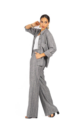 Komplet z lnu GOLDEN Grey