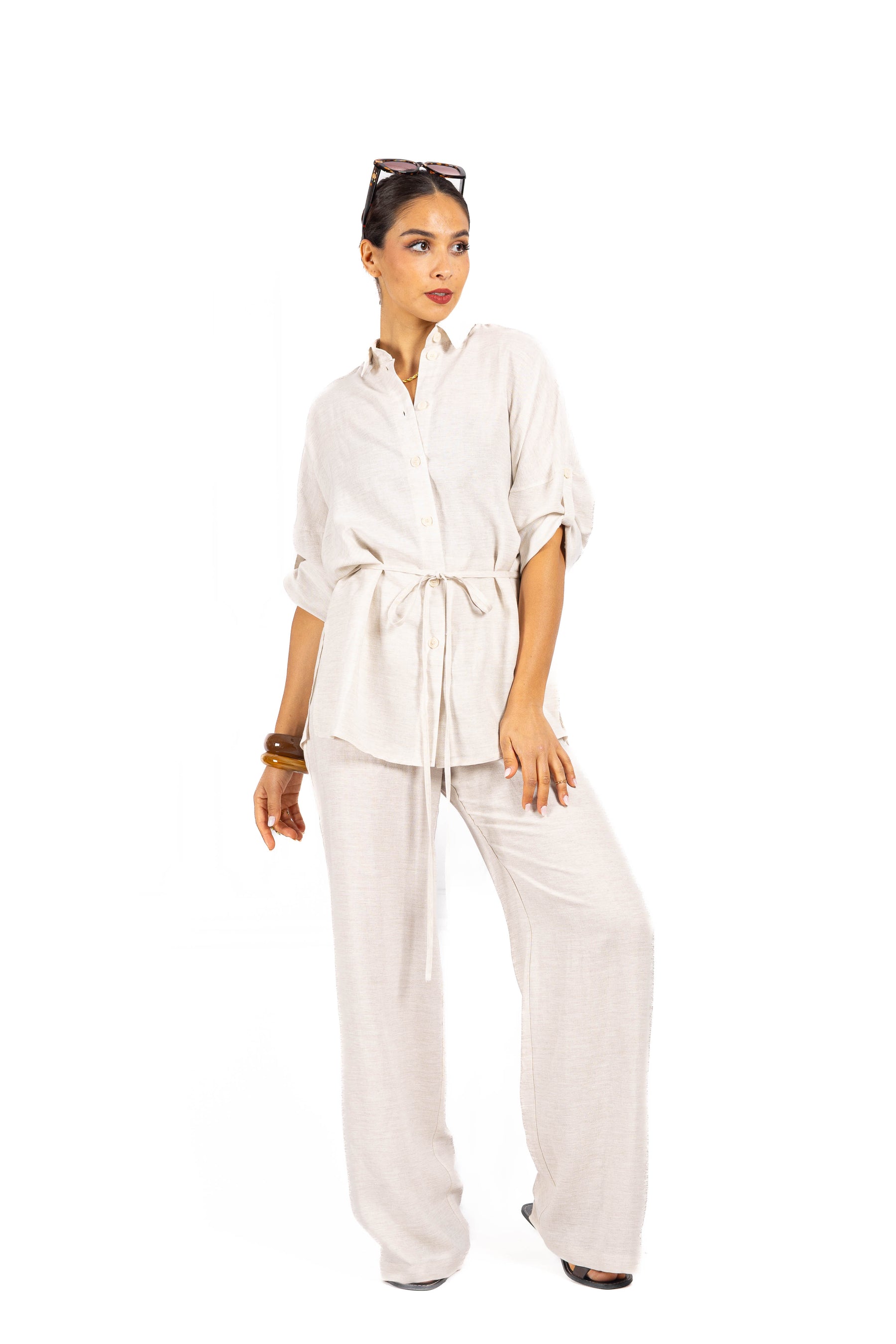 Komplet z lnu SOFT WIND Beige