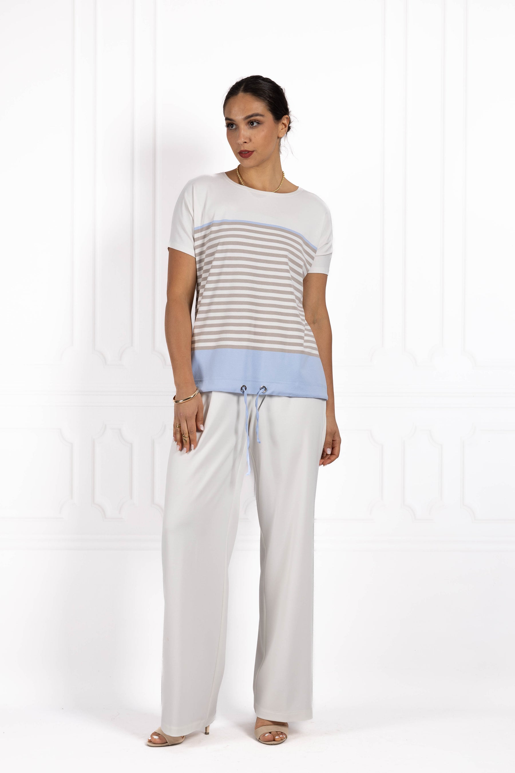 Bluzka damska JOANNA TriColor Baby blue