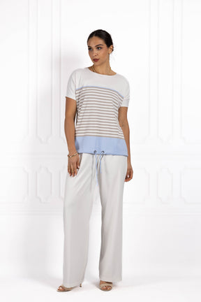 Bluzka damska JOANNA TriColor Baby blue