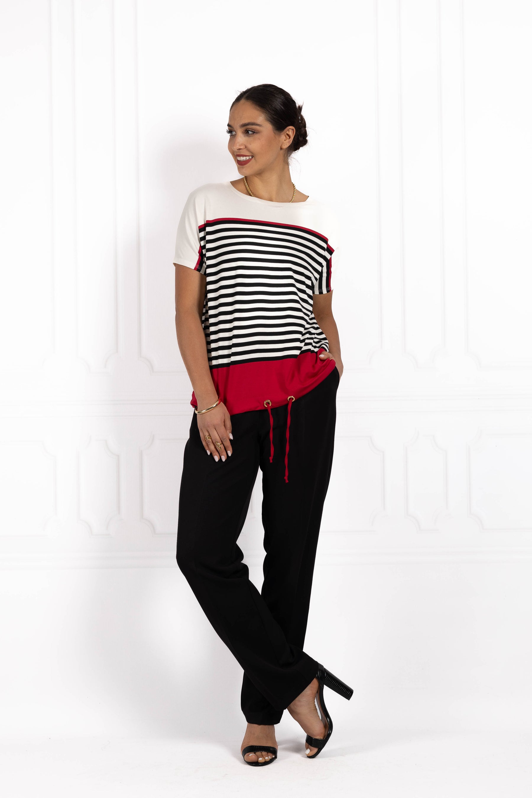 Bluzka damska JOANNA TriColor Red