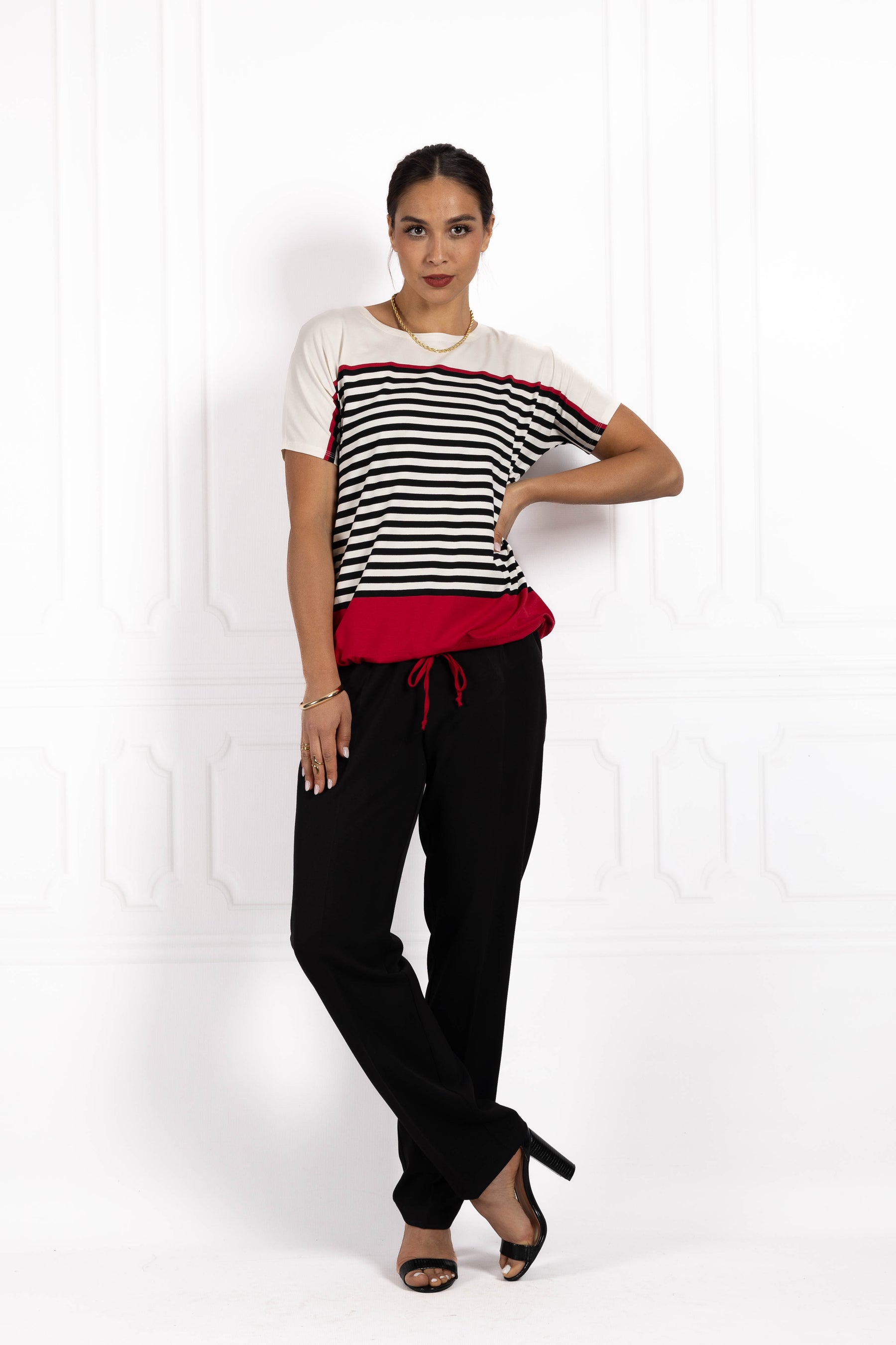 Bluzka damska JOANNA TriColor Red