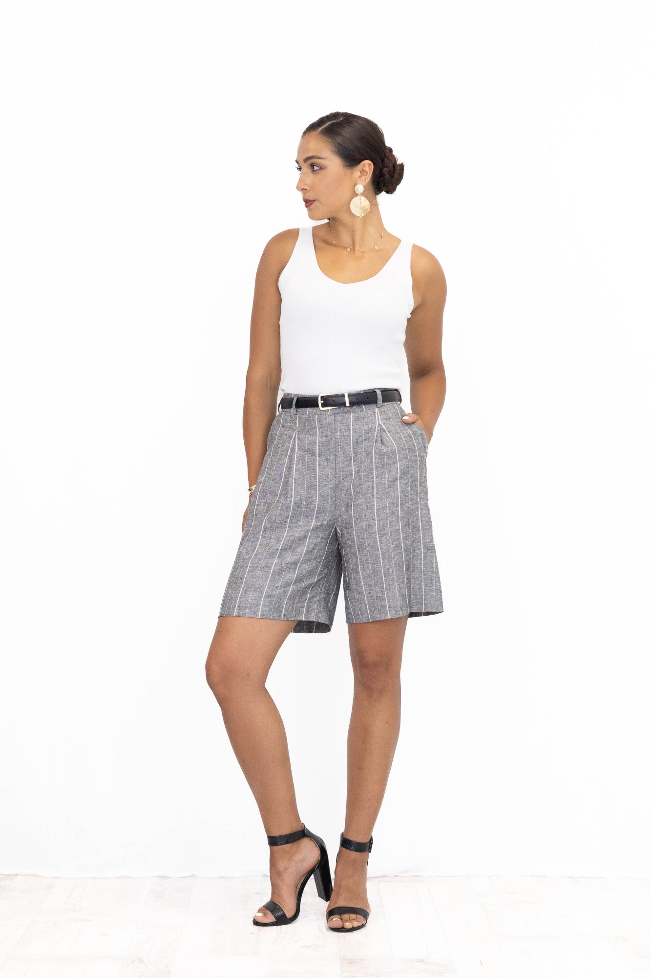 Bermudy damskie GOLDEN Grey