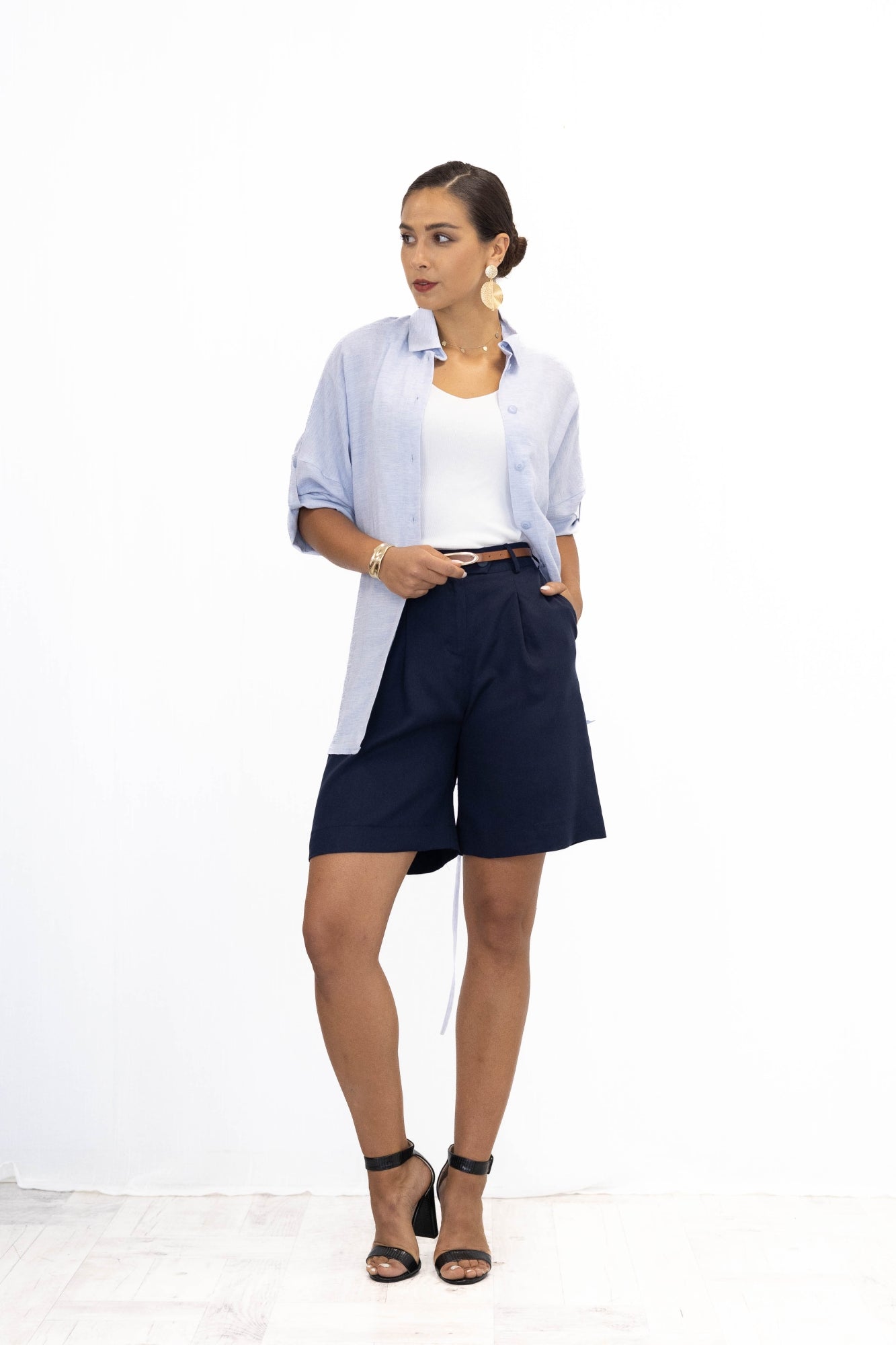 Bermudy damskie CAPRI Navy