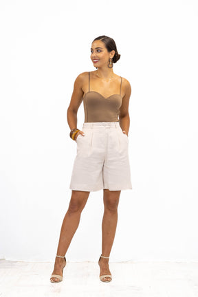 Bermudy damskie CAPRI Light beige