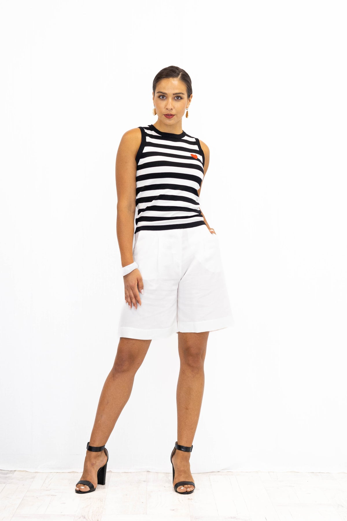 Bermudy damskie CAPRI Ecru