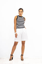 Bermudy damskie CAPRI Ecru