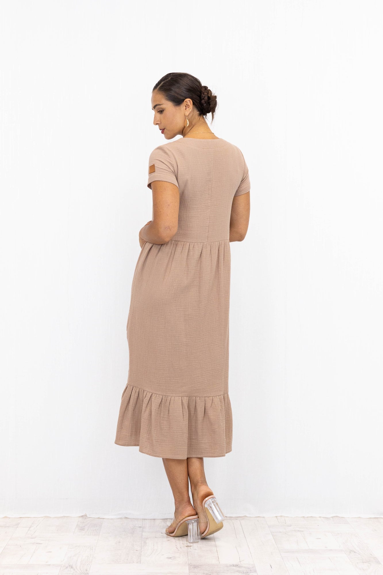 Sukienka muślinowa LUISA Camel