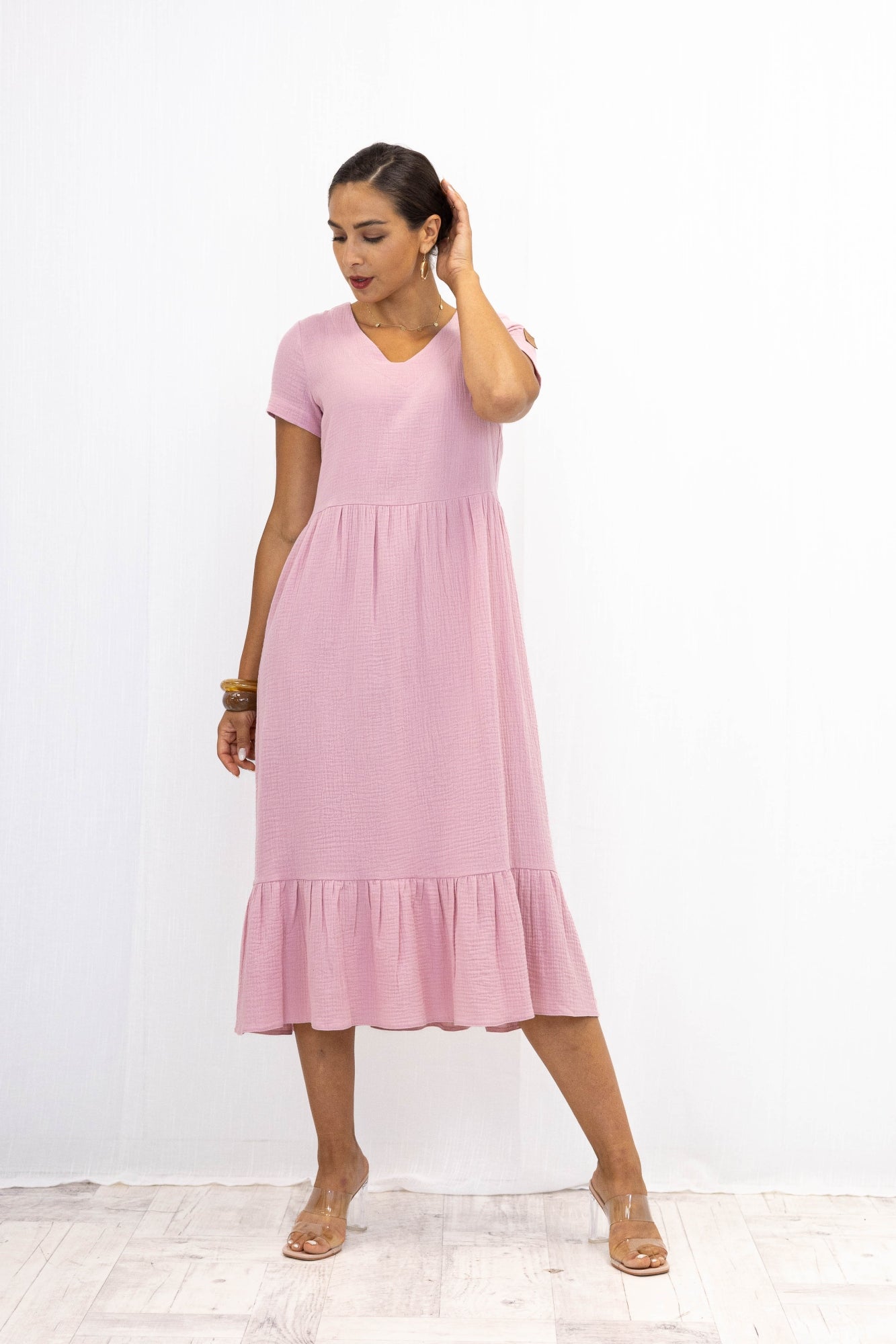 Sukienka muślinowa LUISA Blush Pink