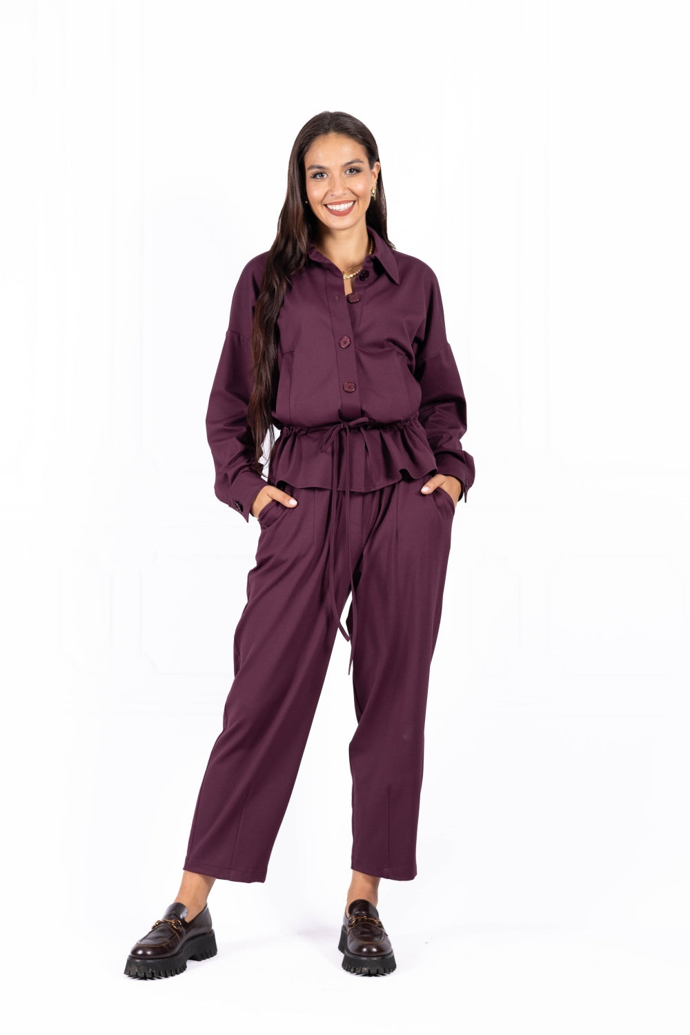 Spodnie damskie BETI Burgundy
