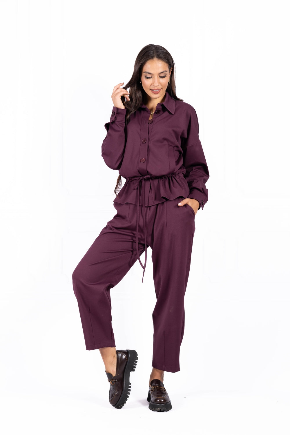 Komplet damski AURA Burgundy