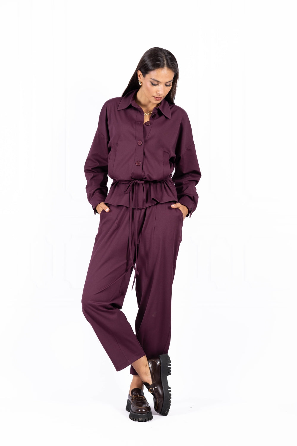 Spodnie damskie BETI Burgundy
