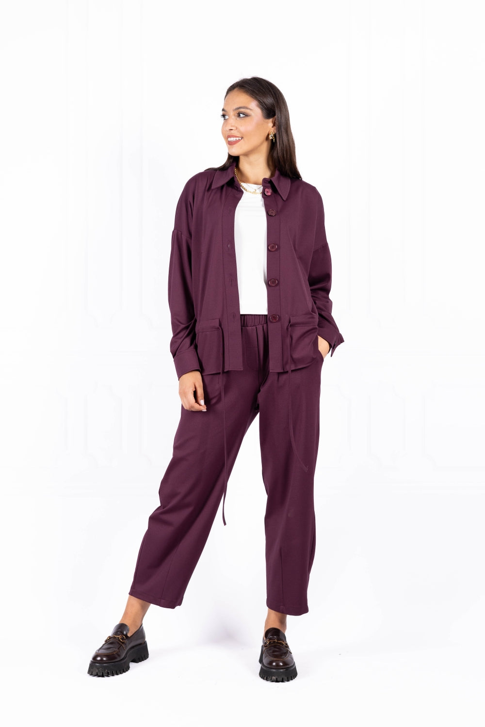 Spodnie damskie BETI Burgundy