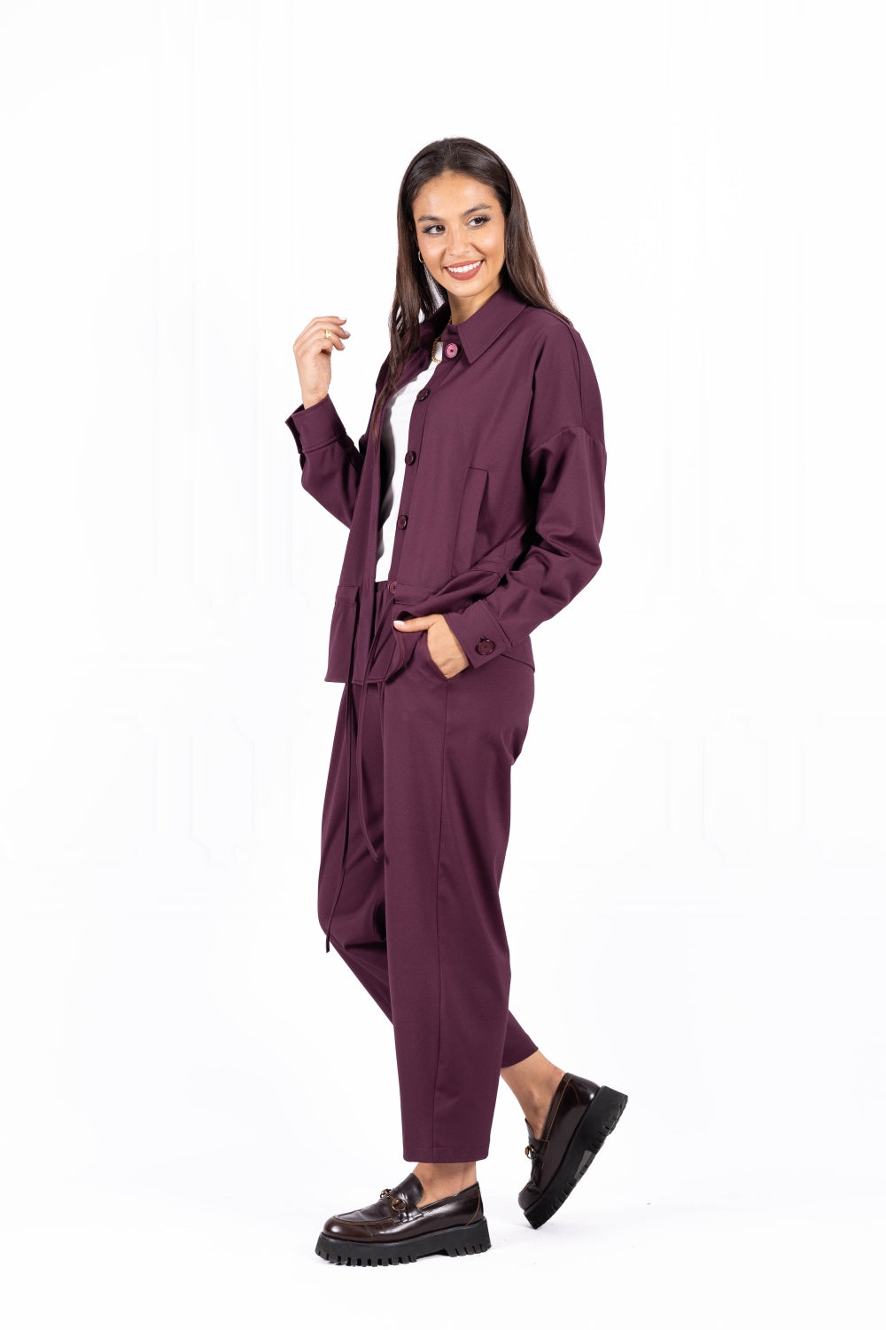 Spodnie damskie BETI Burgundy