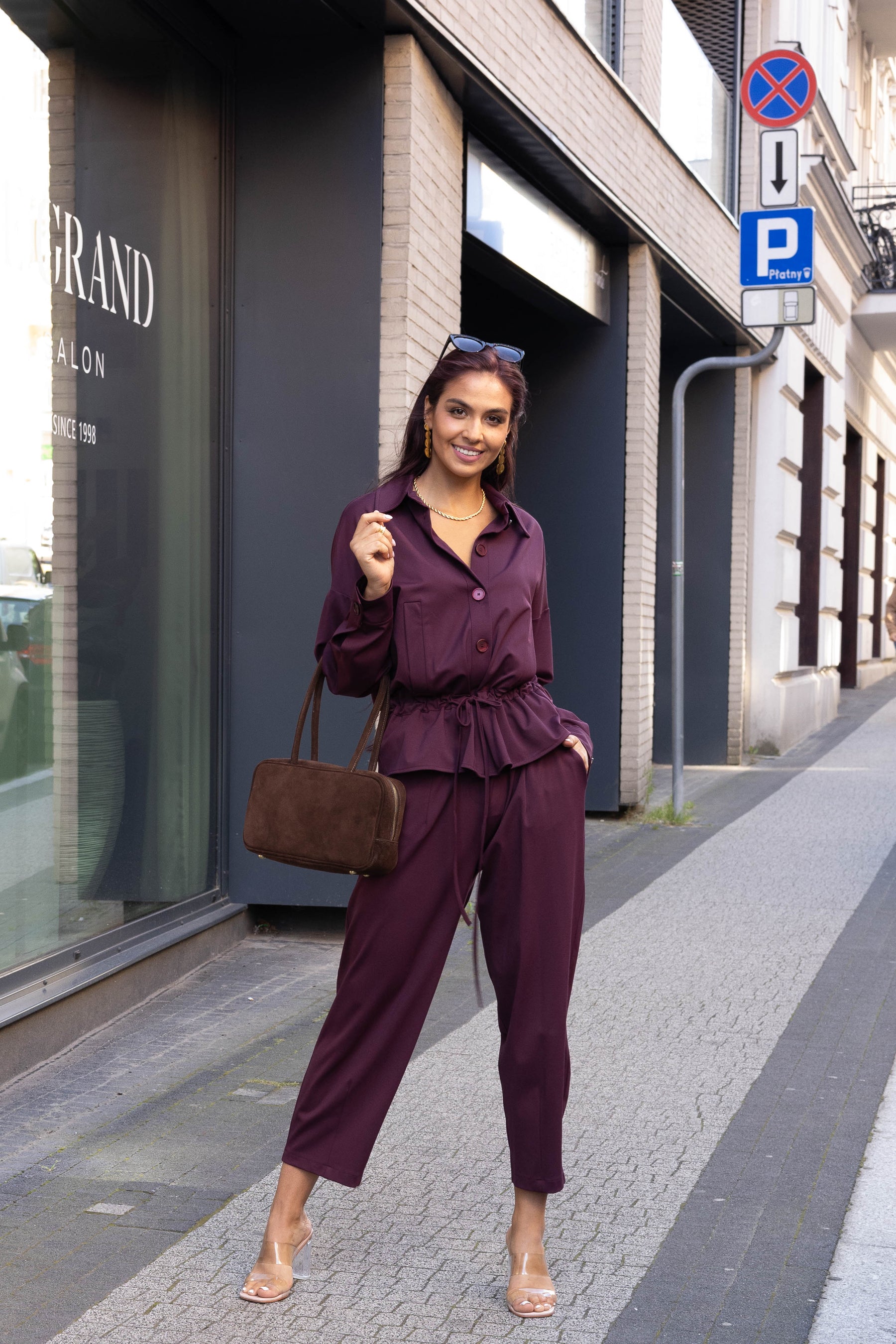 Komplet damski AURA Burgundy
