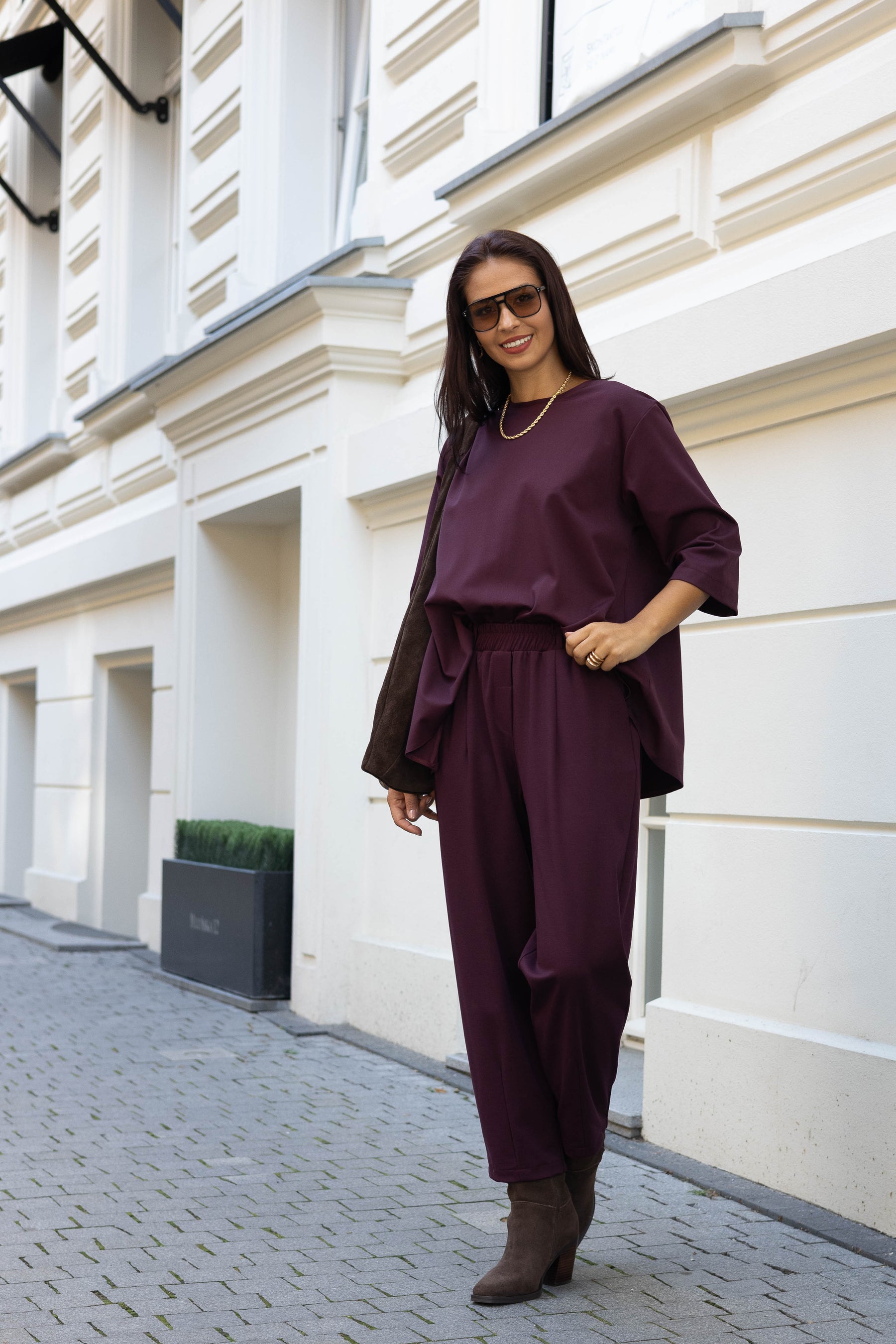 Komplet damski MALENA Burgundy