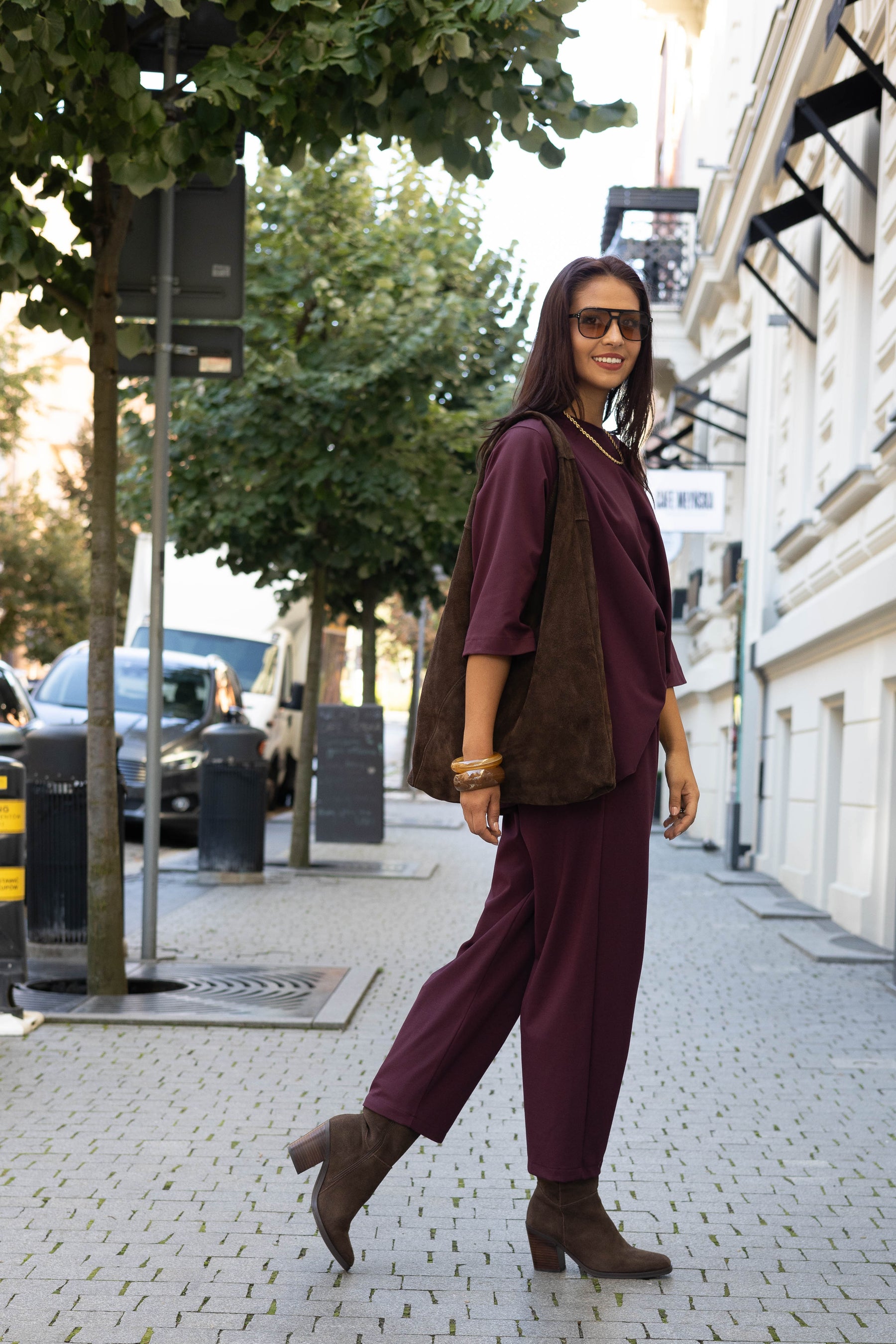 Komplet damski MALENA Burgundy