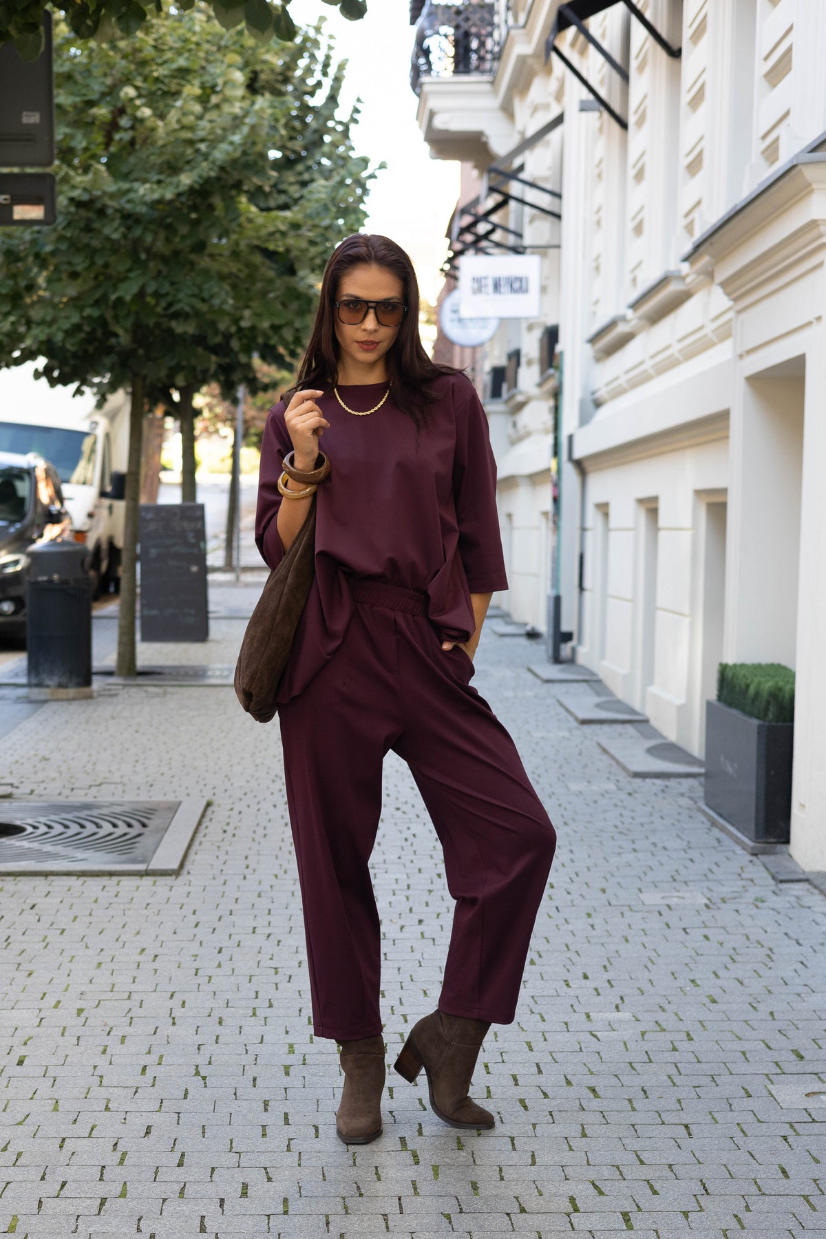 Komplet damski MALENA Burgundy