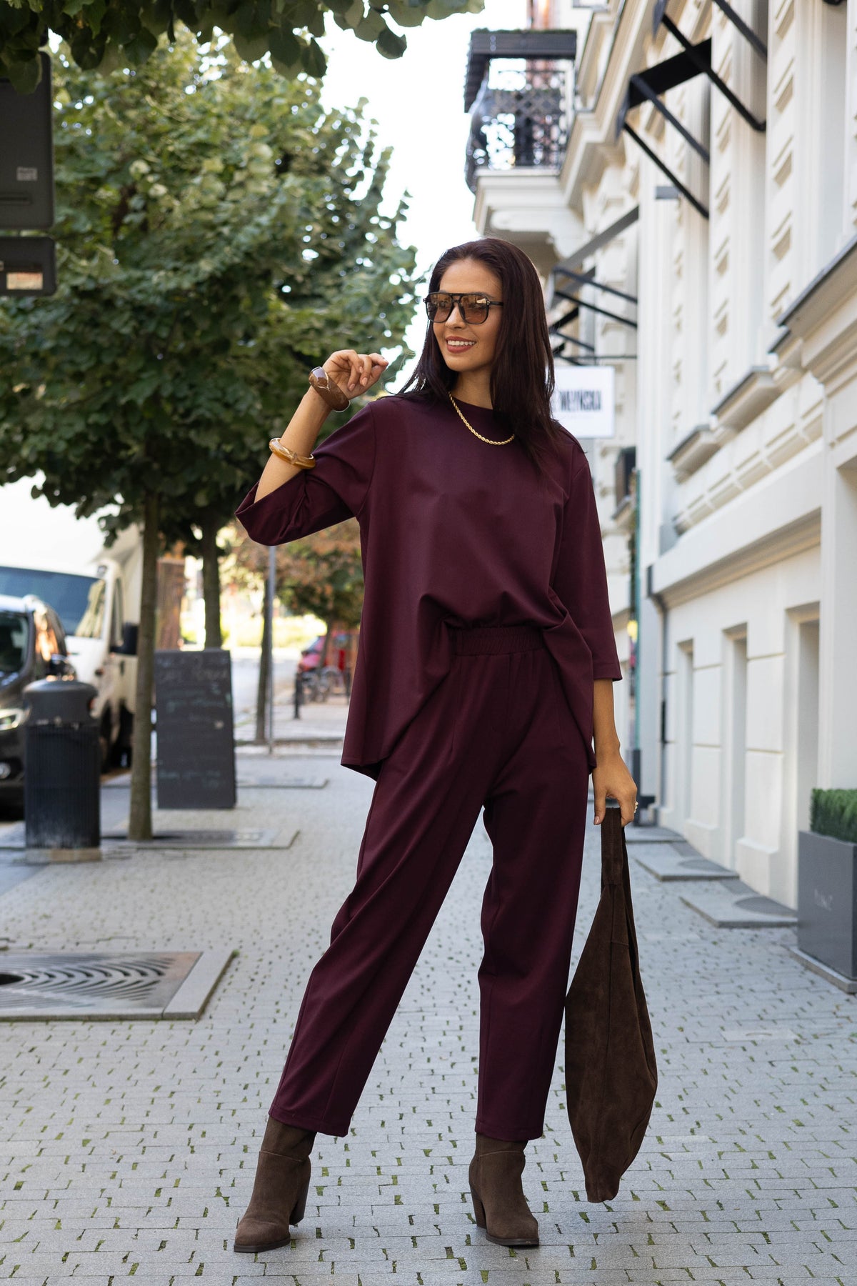 Komplet damski MALENA Burgundy