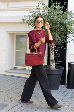 Bluzka damska z poduszkami OFELIA Burgundy