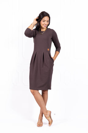 Sukienka VENILIA FALL Dark brown