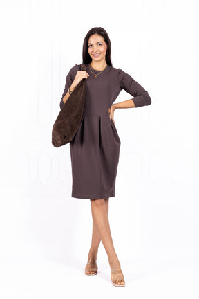 Sukienka VENILIA FALL Dark brown