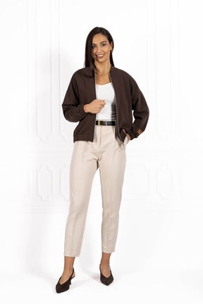 Spodnie damskie typu cygaretki Light beige