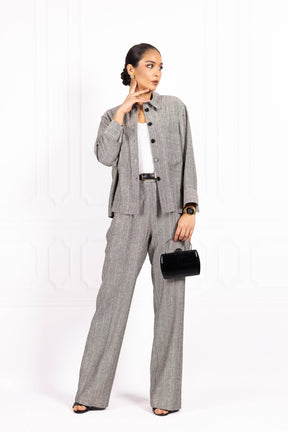 Komplet z lnu SUNSET Grey