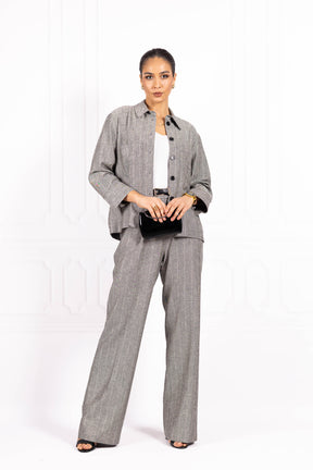 Komplet z lnu SUNSET Grey