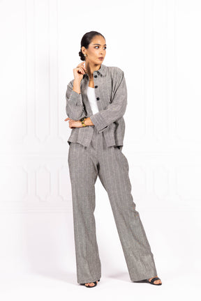 Komplet z lnu SUNSET Grey