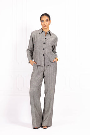 Komplet z lnu SUNSET Grey