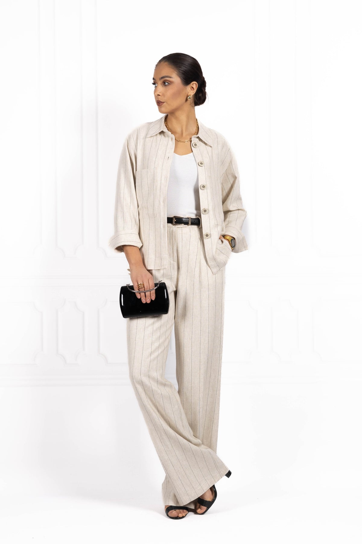 Komplet z lnu SUNSET Beige