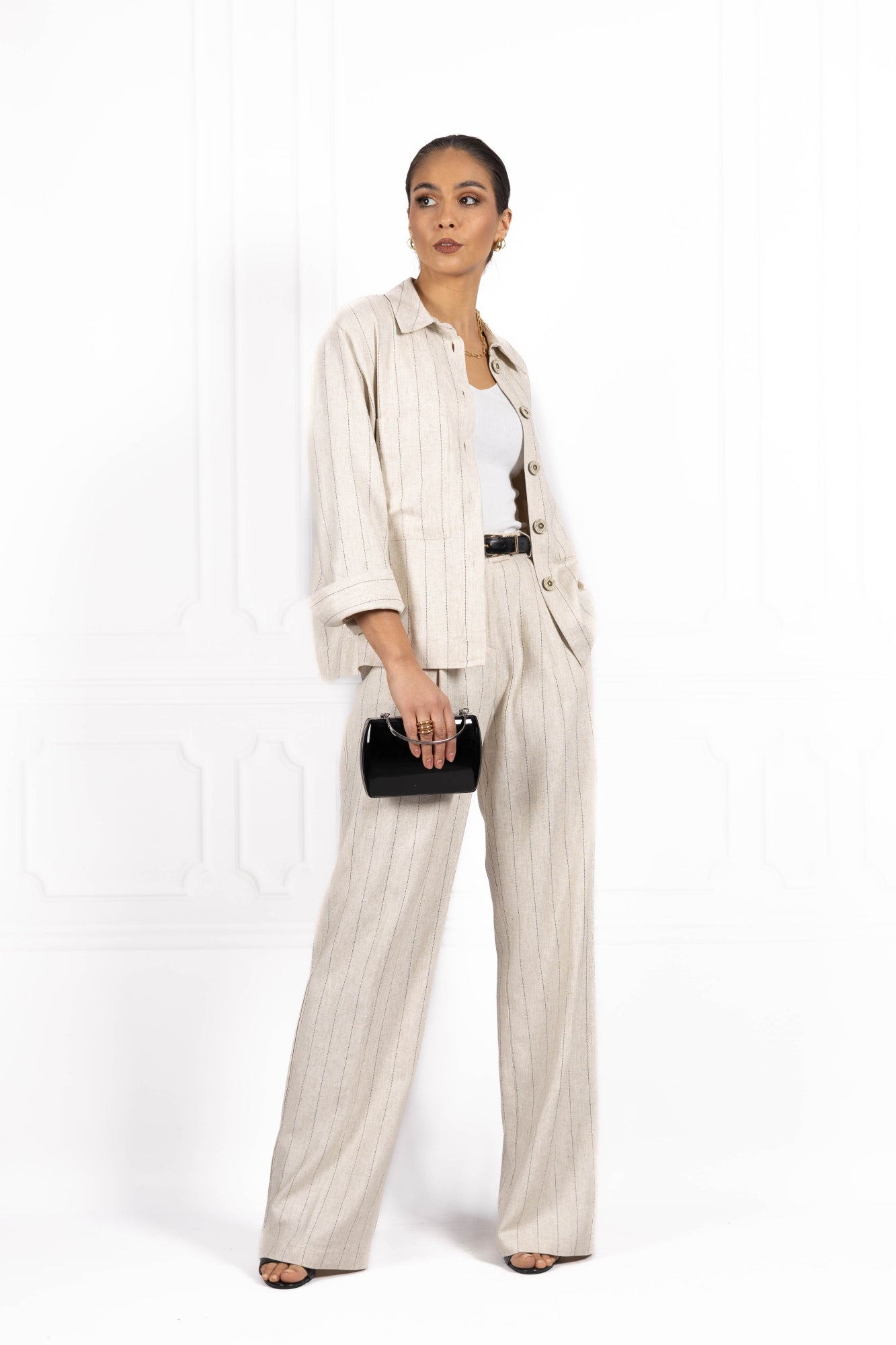 Komplet z lnu SUNSET Beige