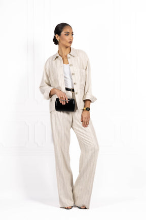 Komplet z lnu SUNSET Beige