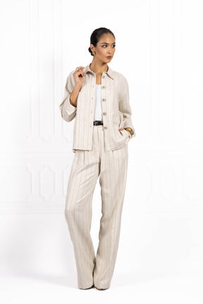Komplet z lnu SUNSET Beige