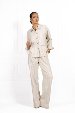 Komplet z lnu SUNSET Beige