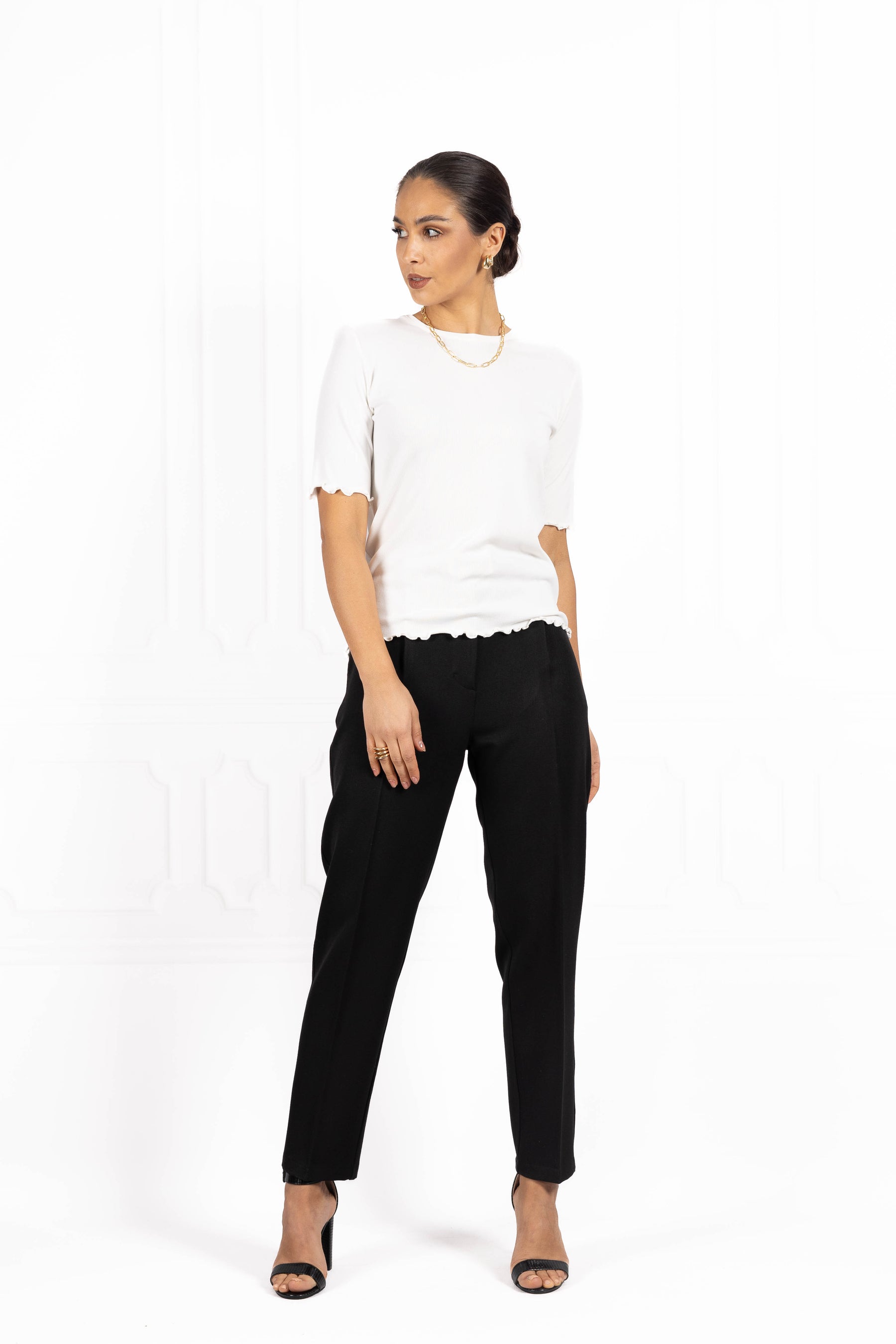 Spodnie damskie typu cygaretki Black