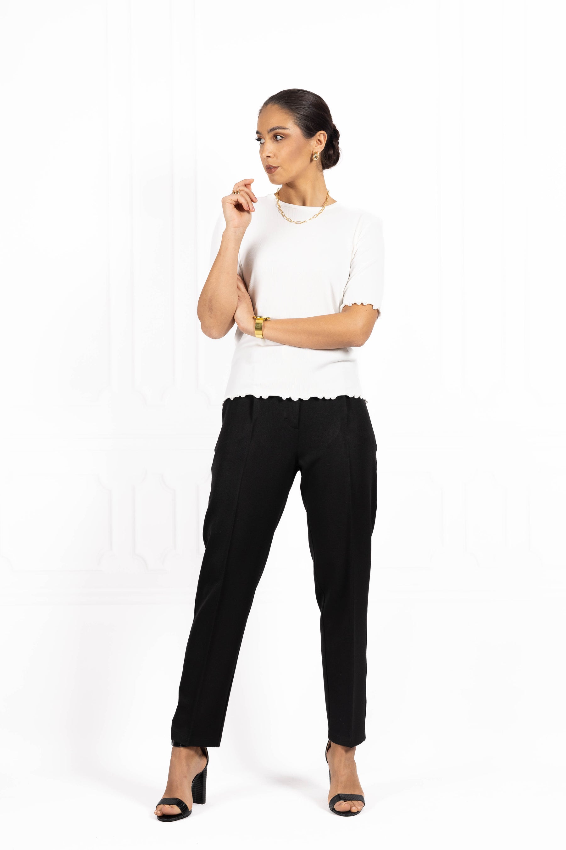 Spodnie damskie typu cygaretki Black