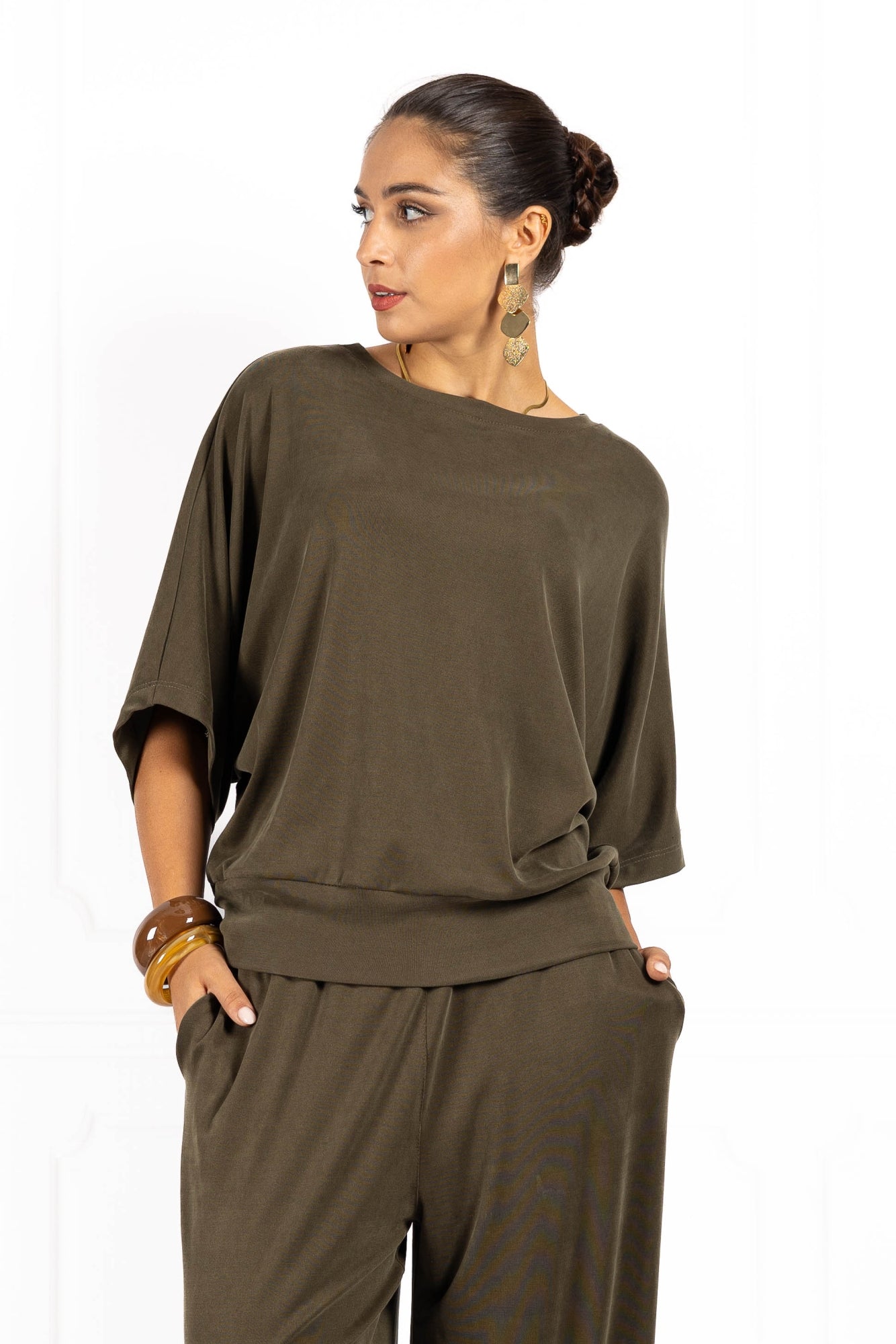 Bluzka damska ELLA Olive