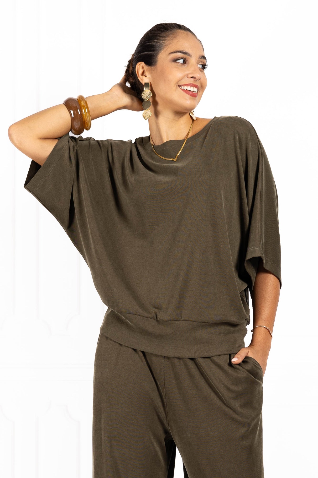 Bluzka damska ELLA Olive