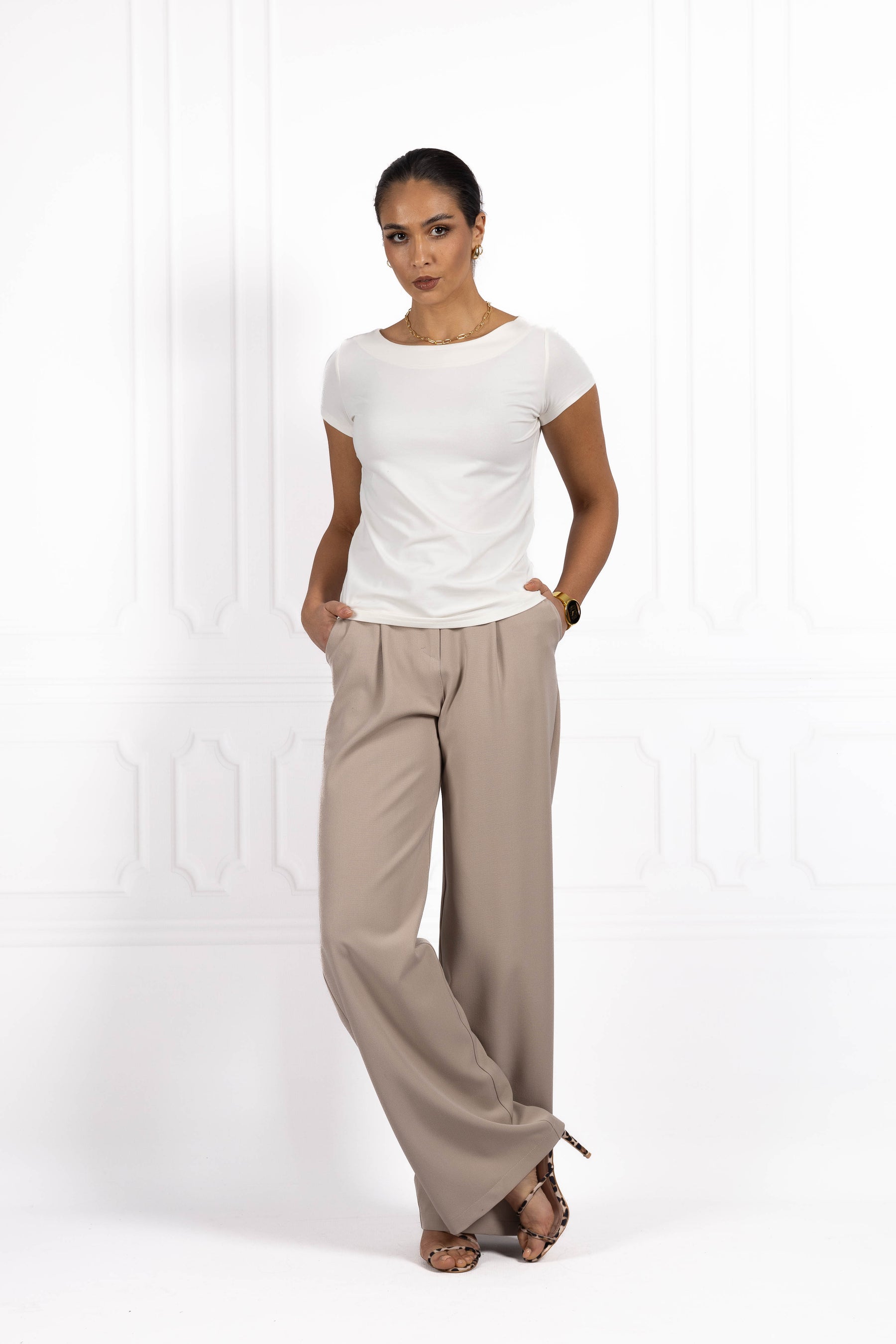Bluzka damska BASIC Ecru