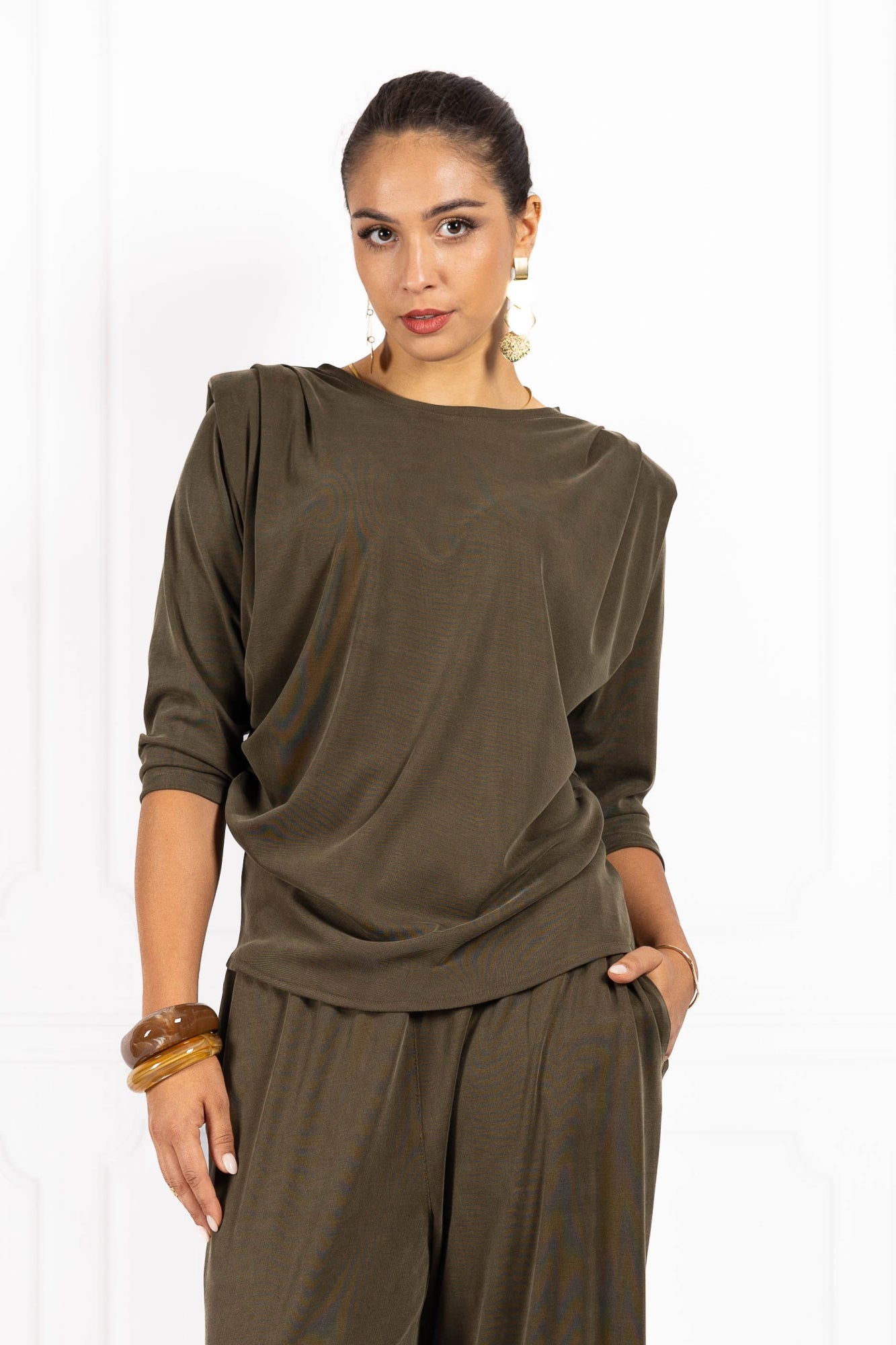 Bluzka damska ELLA SHAPE Olive