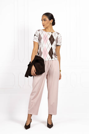Bluzka damska JOANNA Romb Pink