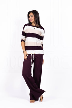 Bluzka damska JOANNA Trio wine