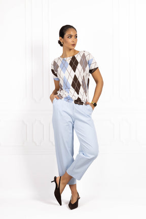 Bluzka damska JOANNA Romb Blue