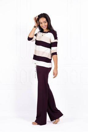 Bluzka damska JOANNA Trio wine